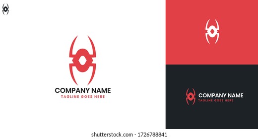 Spider Logo - All elements on this template are editable with vector software