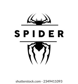 Spider Logo Animal Insect Symbol Design Simple Silhouette Illustration