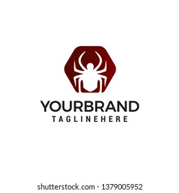 spider logo design concept template vector