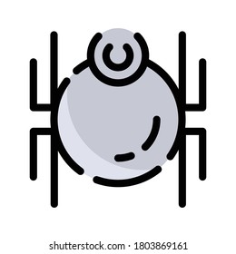 Spider logo design on white background
