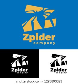 Spider logo design template inspiration, Z initial logotype flat design