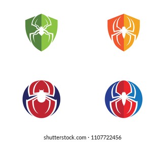 Spider Logo design vector illustration design template