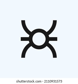 spider logo design vector illustration