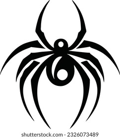 Spider logo design, Venomous spider emblem vector icon, Vector illustration 15