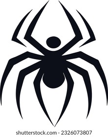 Spider logo design, Venomous spider emblem vector icon, Vector illustration 29