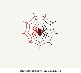 spider logo design . spider in web