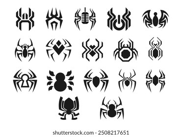Spider Logo Element Art Set