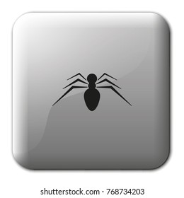 Spider logo flat vector icon.