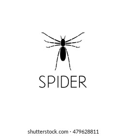 spider logo graphic design concept. Editable spider element, can be used as logotype, icon, template in web and print 
