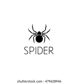 spider logo graphic design concept. Editable spider element, can be used as logotype, icon, template in web and print 
