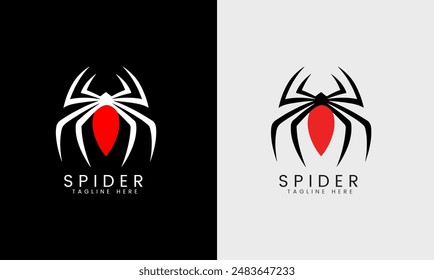 Spider logo icon, spider animal symbol, spider flat minimalist logo