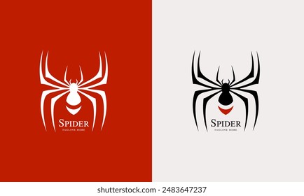 Spider-Logo-Symbol, Spider-Tier-Symbol, Spider Flat minimalistisches Logo