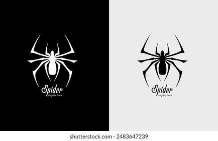 Spider logo icon, spider animal symbol, spider flat minimalist logo