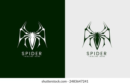 Spider-Logo-Symbol, Spider-Tier-Symbol, Spider Flat minimalistisches Logo