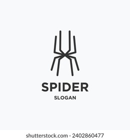 Spider logo icon design template vector illustration