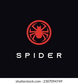 spider logo icon vector illustration