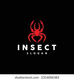 Logotipo de araña, vector animal de insectos, diseño de cosecha premium, símbolo de plantilla de iconos