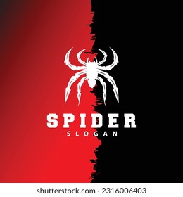 Spider Logo, Insect Animal Vector, Premium Vintage Design, Icon Template Symbol