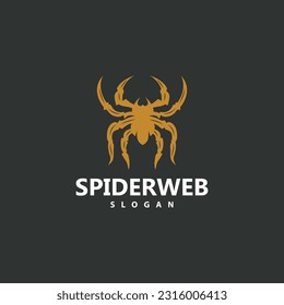 Spider Logo, Insect Animal Vector, Premium Vintage Design, Icon Template Symbol