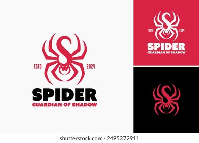 Logotipo de la araña: La letra S está elaborada creativamente en una araña, que simboliza agilidad y sigilo, ideal para empresas de tecnología o seguridad que buscan una identidad audaz. Vector EPS en capas