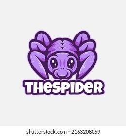 Spider logo mascot cartoon cute