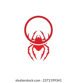 Spider Logo, Retro Vintage Insect Vector Design Vector Template