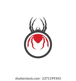 Spider Logo, Retro Vintage Insect Vector Design Vector Template