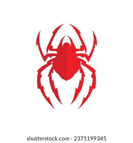 Spider Logo, Retro Vintage Insect Vector Design Vector Template