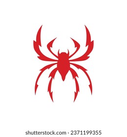 Spider Logo, Retro Vintage Insect Vector Design Vector Template