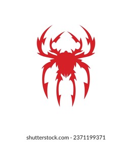 Logo D'Araignée, Modèle Vectoriel De Conception Vectorielle Rétro D'Insecte Vintage