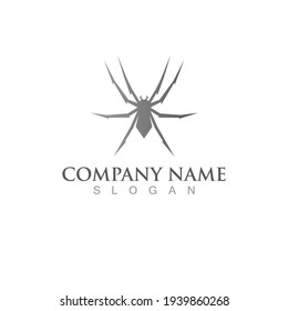 Logo der Spinne und Symbol, Vektorgrafik-Vorlagendesign