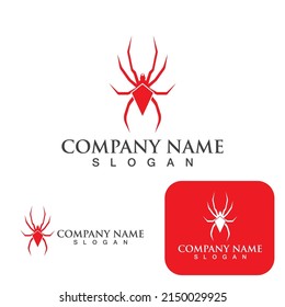 Spider logo and symbol vector  template elements