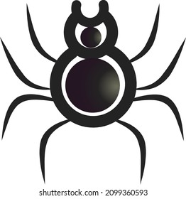 Spider logo template. spider icon. flat spider.