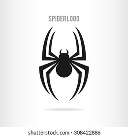 Spider logo template. Spider icon. Flat spider