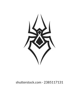 plantilla de logotipo de araña Aislada. Identidad de marca. Gráfico de vectores de resumen de iconos