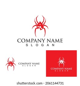 Spider logo template vector eps10