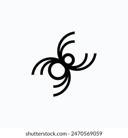 Spider logo template vector and icon 