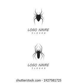 Diseño de símbolo vectorial de plantilla de logotipo de Spider