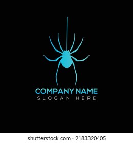 Spider logo vector illustration design 
