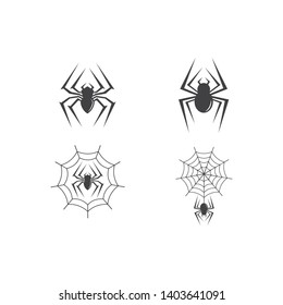 spider logo vector illustration template design