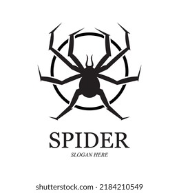 diseño de vectores de logotipo de araña y plantilla de ilustración