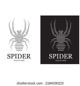 spider logo vector and illustration template design