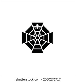 spider logo vector template emblem