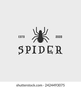Spider Logo Vintage Vektor Illustration Vorlage Symbol Grafik Design