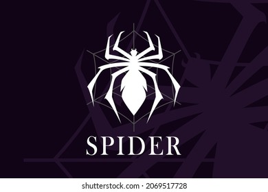 Spider Man Insect Arthropod symbol logo design silhouette