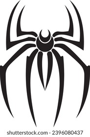 Spider Man Insect Arthropod Symbol Logo Black And White EPS