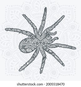 Spider Mandala Vector. Vintage dekorative Elemente. Orientalisches Muster, Vektorgrafik.