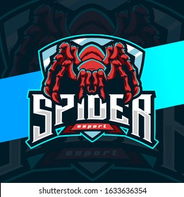 spider mascot esport logo design