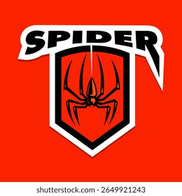 Ilustração De Design De Logotipo De Mascote De Aranha Para Equipe De Jogos Esport Esportes