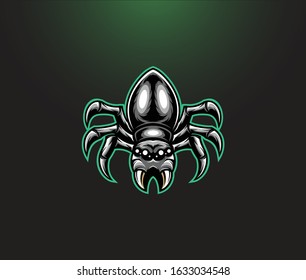 Spider mascot logo design, spider vector